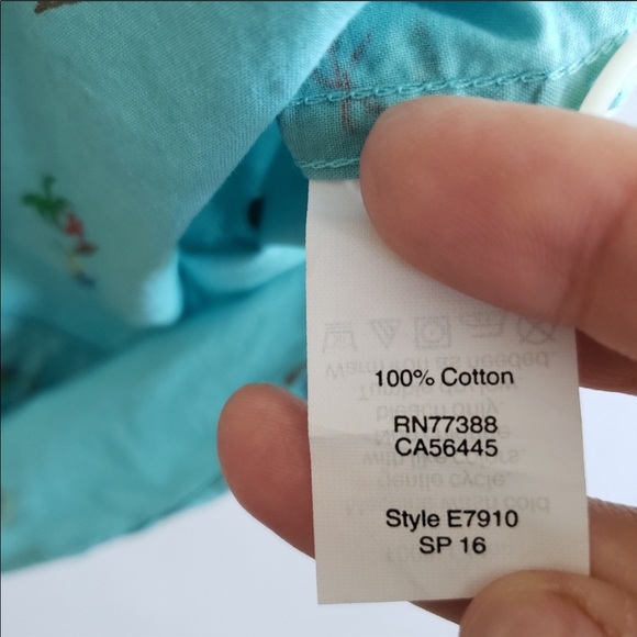 J Crew Men's Shirt Sleeve patterned button up - Picture 5 of 5